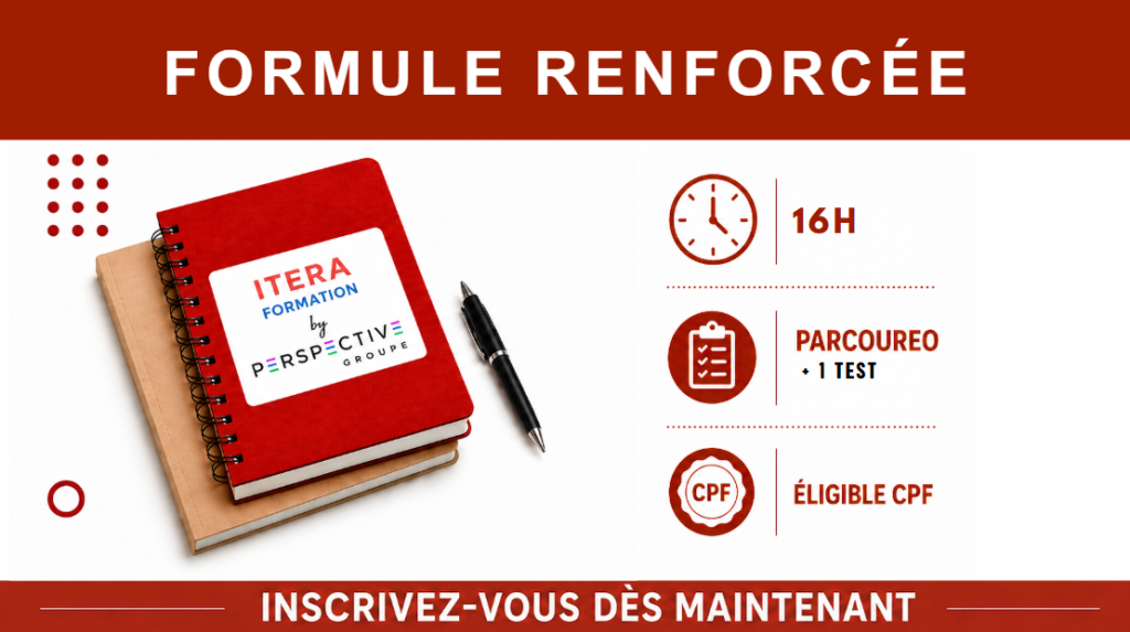 Formule renforcée, 16h, parcoureo + 1 test, éligible CPF